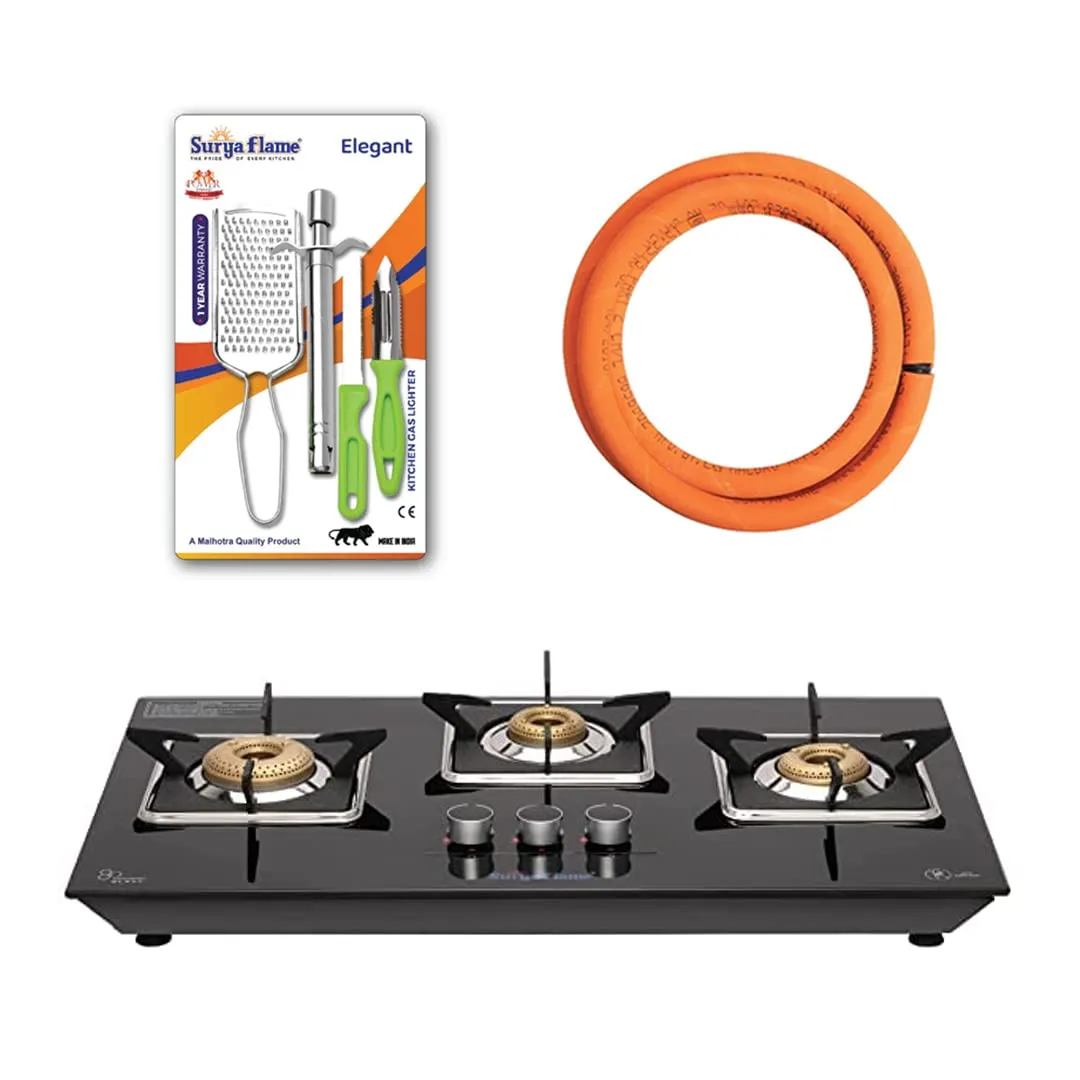 1 SF LPG STOVE 3B APOLLO SQUARE MS NA..vb|1 SF HOSE PIPE 1.5 MTR..|1 SF SPARK LIGHTER - PREMIER (PACK OF 2)..vb