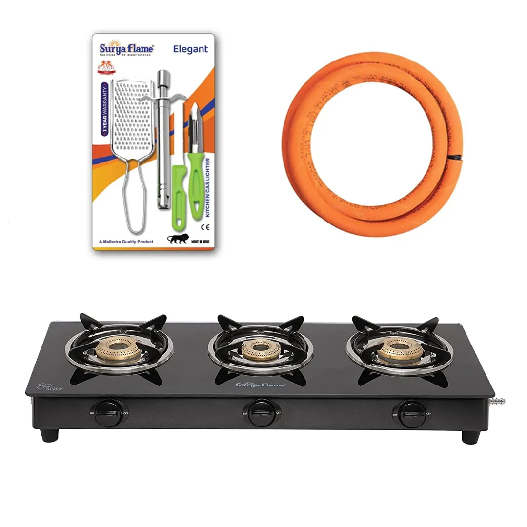 1 SF LPG STOVE 3B LIFESTYLE MS NA|1 SF HOSE PIPE 1.5 MTR..|1 SF SPARK LIGHTER - PREMIER (PACK OF 2)..vb