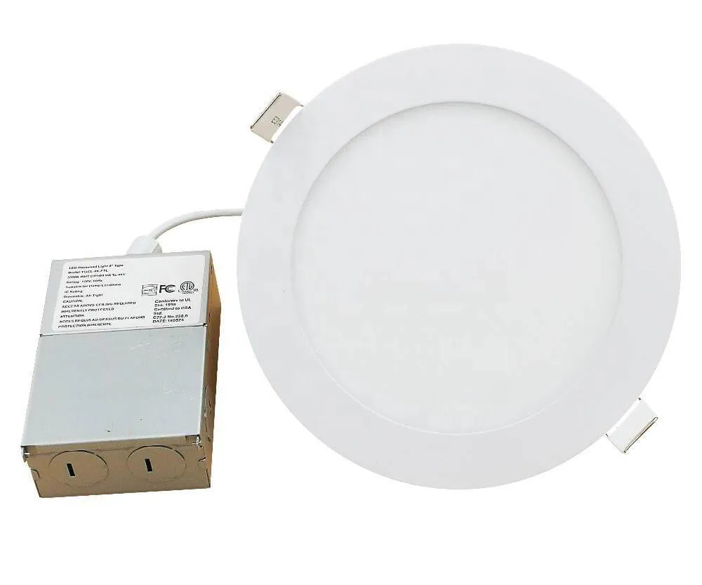 (10-PACK) Ultra Thin ROUND 4in 9w 5 CCT Switchable (2700K/3000K/4000K/5000K/6000K) Dimmable