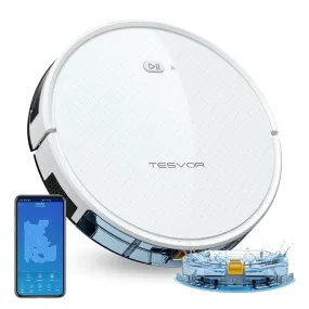 1800Pa Robot Vacuum Mop, Smart Mapping, Wi-Fi, Tesvor