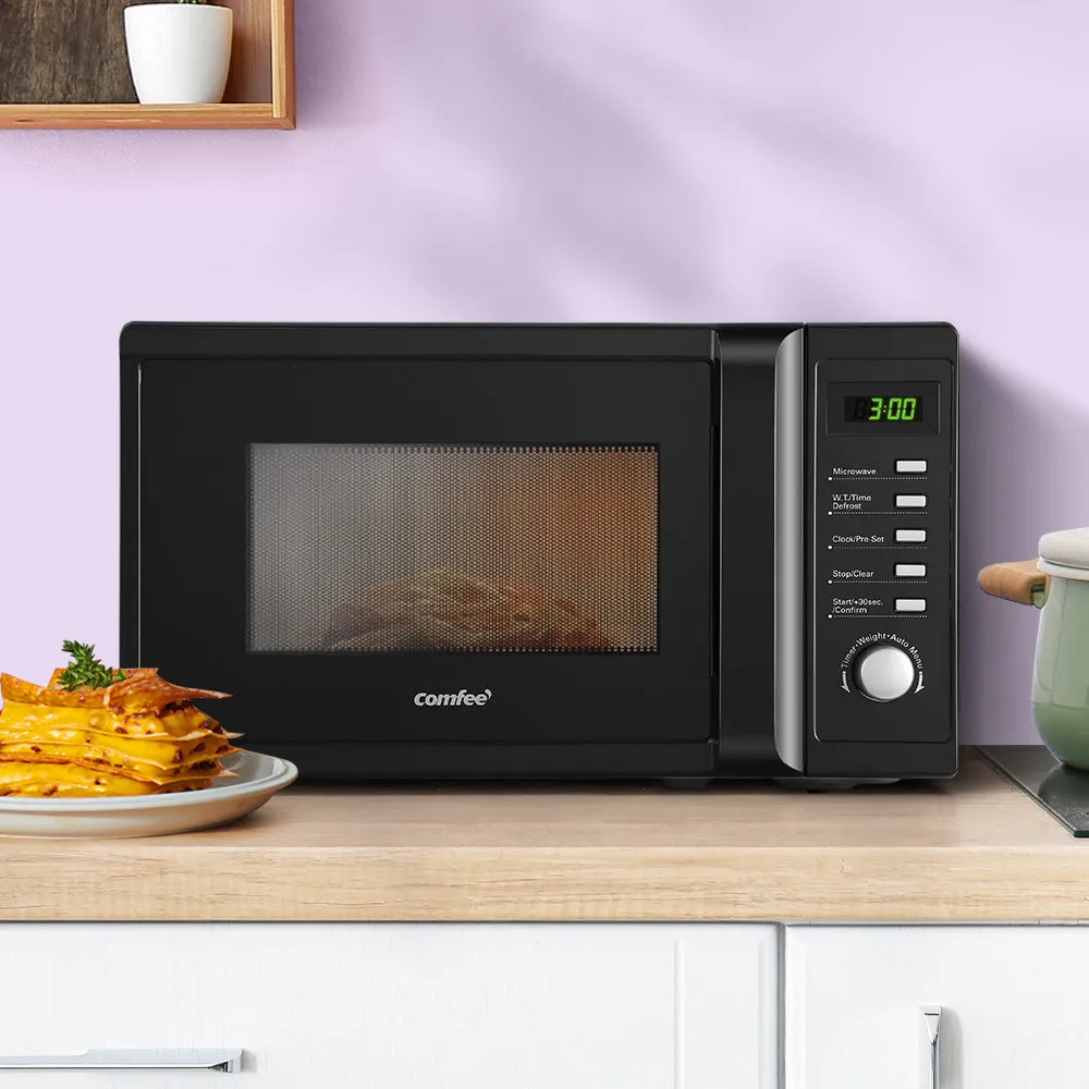 20L Microwave Oven 700W, LED Display, Child-Lock - Comfee