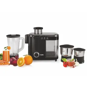 3-in-1 Juicer Mixer Grinder 600W with 1 Transparent Liquidiser, 2 Stainless Steel Grinder Jars - Black (SA4014JAR3)