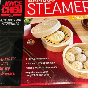 3 Piece Bamboo Steamer Set