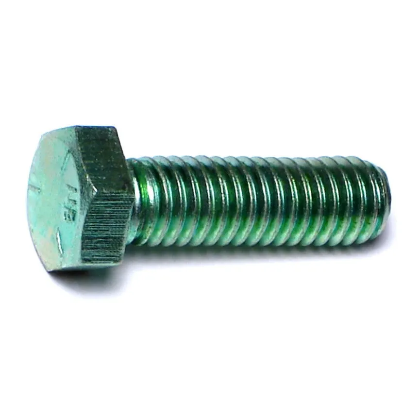 3/8"-16 x 1-1/4" Green Rinsed Zinc Grade 5 Hex Cap Screws (217 pcs.)