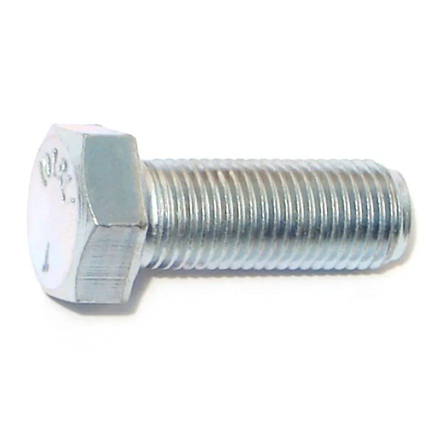 3/8"-24 x 1" Zinc Plated Grade 5 Steel Fine Thread Hex Cap Screws