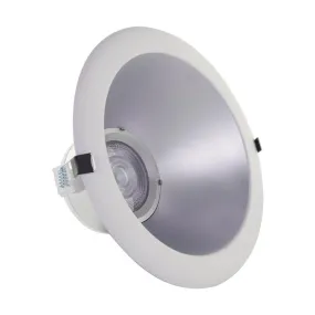 8 In. Commercial Canless LED Recessed Light, 32 Watts, 2450 Lumens, Selectable CCT, Silver Finish, 120-277V