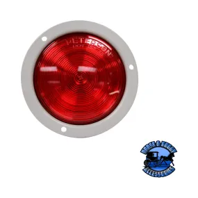 824R 4" Red LED Stop/Turn/Tail, Round, Single Diode, Flange-Mount