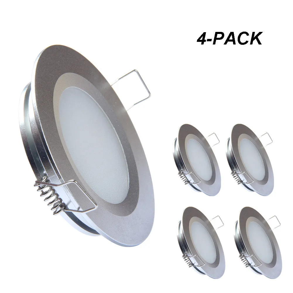 Acegoo RV Boat Led Recessed Ceiling Light 4 Pieces - Super Slim Full Aluminum