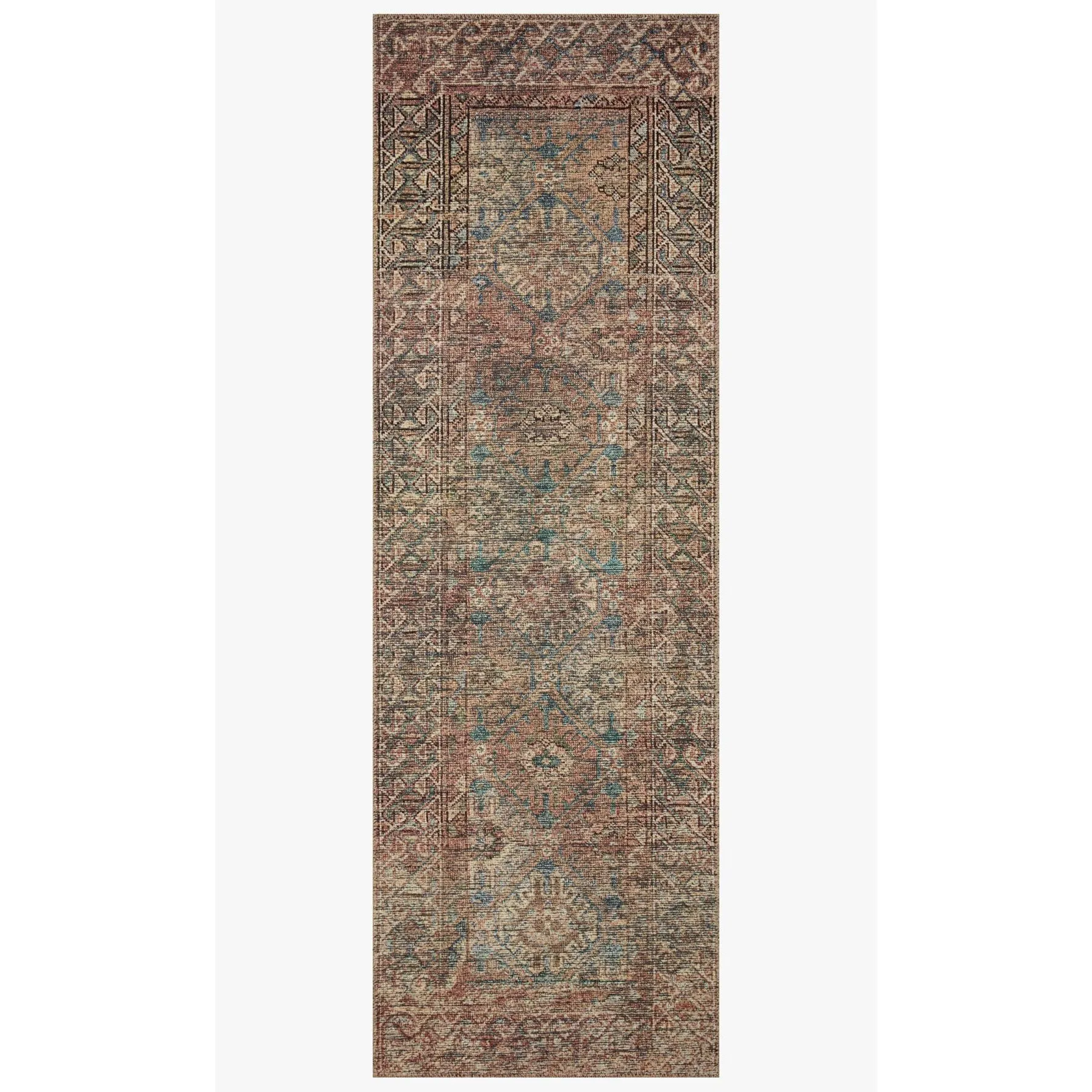 Amber Lewis Billie Aqua/Rust Rug