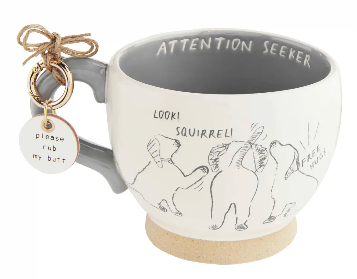 ATTENTION DOG MUG TAG SET