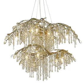 Autumn Twilight 2 Tier - 18 Light Chandelier MYSTIC GOLD