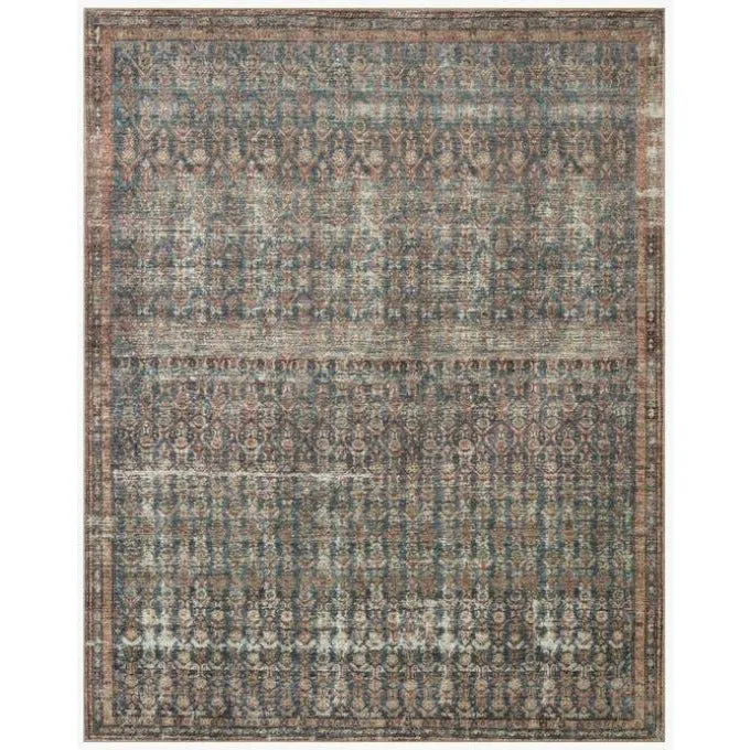 Billie Area Rug - Ocean/Brick