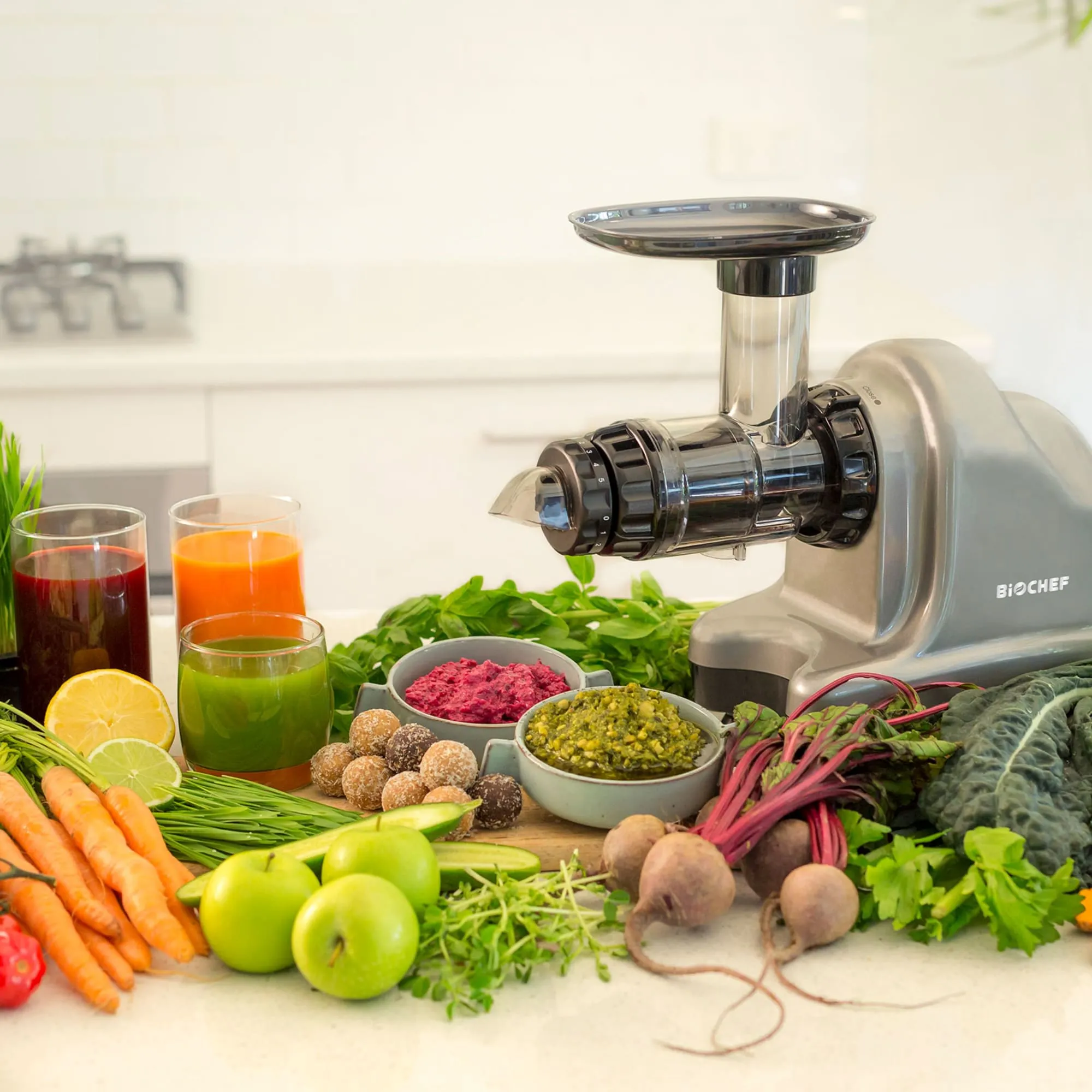 BioChef Axis Cold Press Juicer Silver