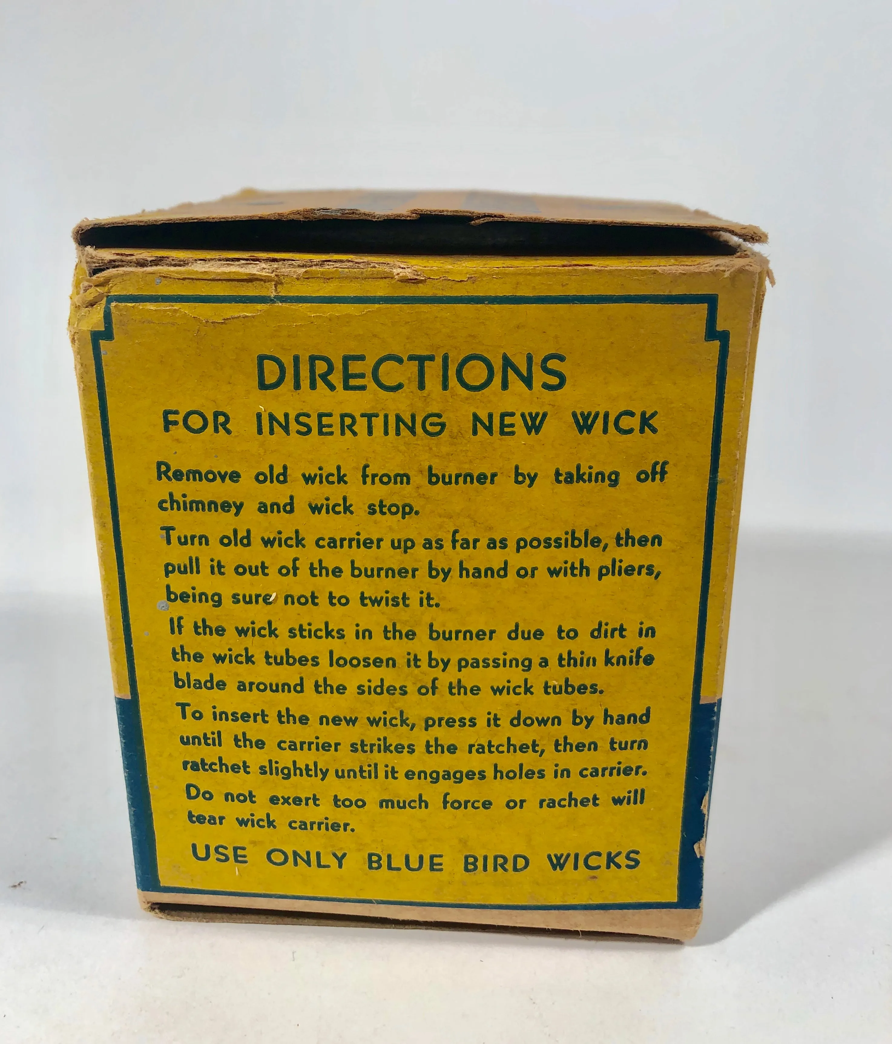 BLUE BIRD OIL STOVE WICK Box and Product, American Stove Co. || Lorain, Ohio