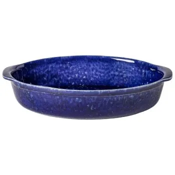 Blue Oval Ceramic Baking Dish