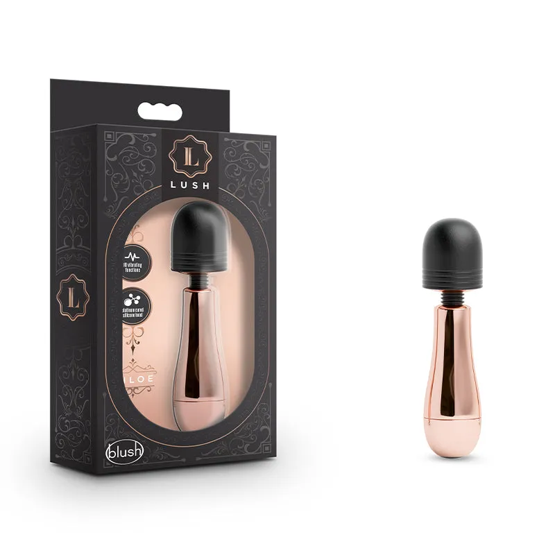 Blush Lush Chloe Rechargeable Silicone Mini Wand Vibrator Rose Gold