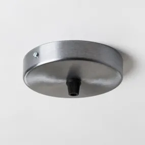 Brushed Steel 100mm Ceiling Rose - All Outlet Options