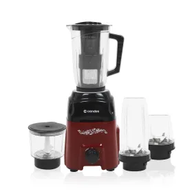 Candes Pearl 600 W Mixer Grinder 4 Jars - Black, Red (1 Year Warranty   2 Year on Motor Only)