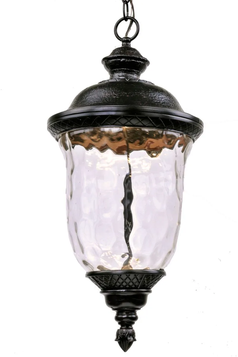 Carriage House 25" Single Light Outdoor Pendant Light in Oriental Bronze