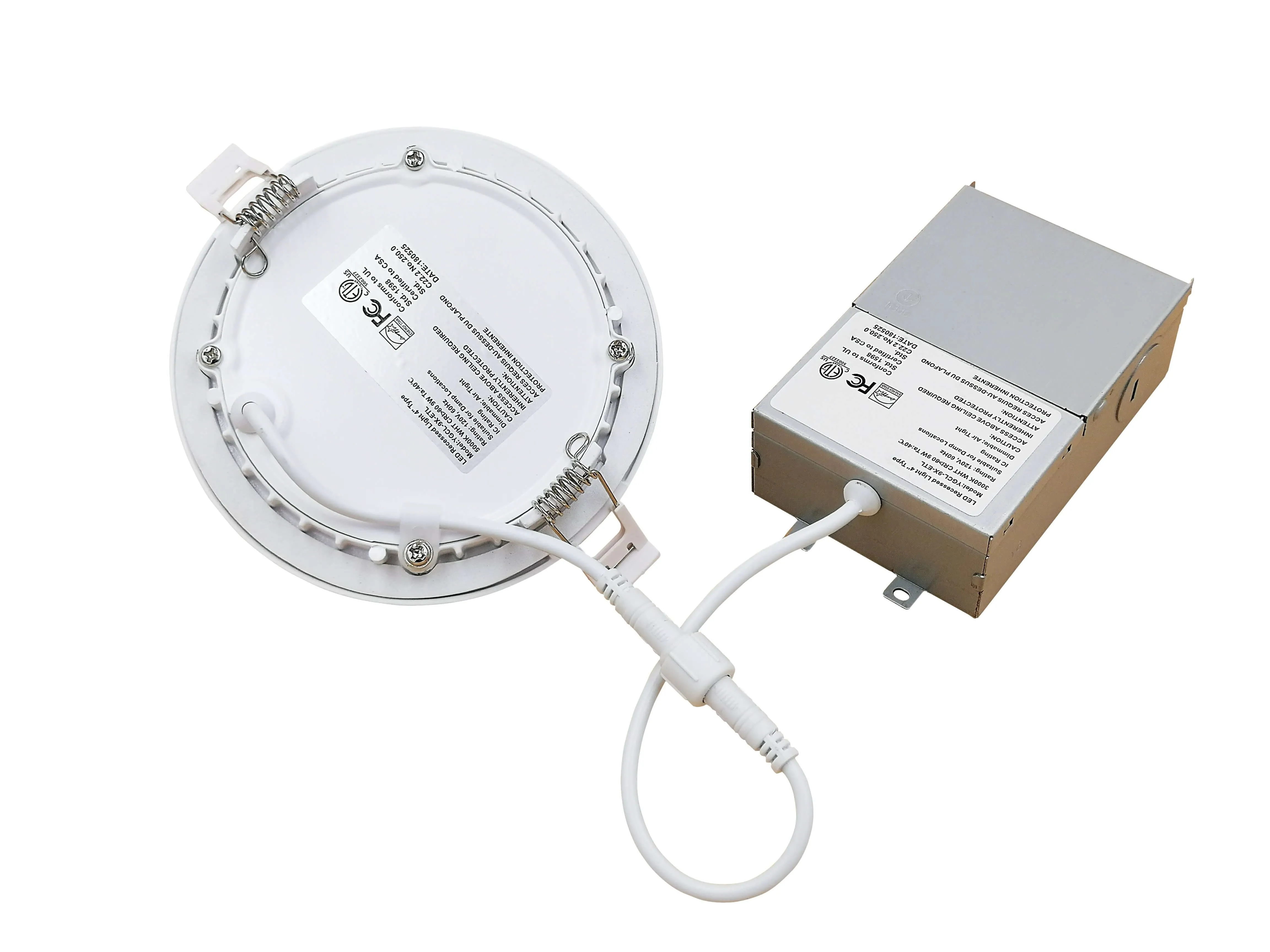 (CASE OF 20) Ultra Thin ROUND 3in 6w 5CCT SWITCHABLE (2700K/3000K/3500K/4000K/5000K) Dimmable