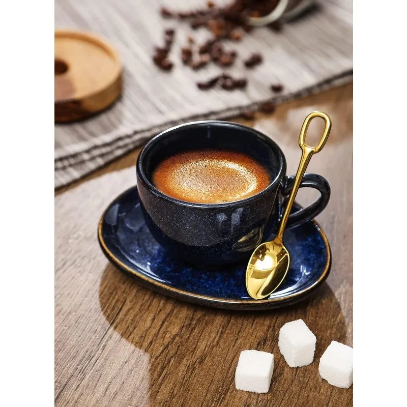 Ceramic Espresso Coffee Cups - 4 oz Porcelain Espresso Cups Set