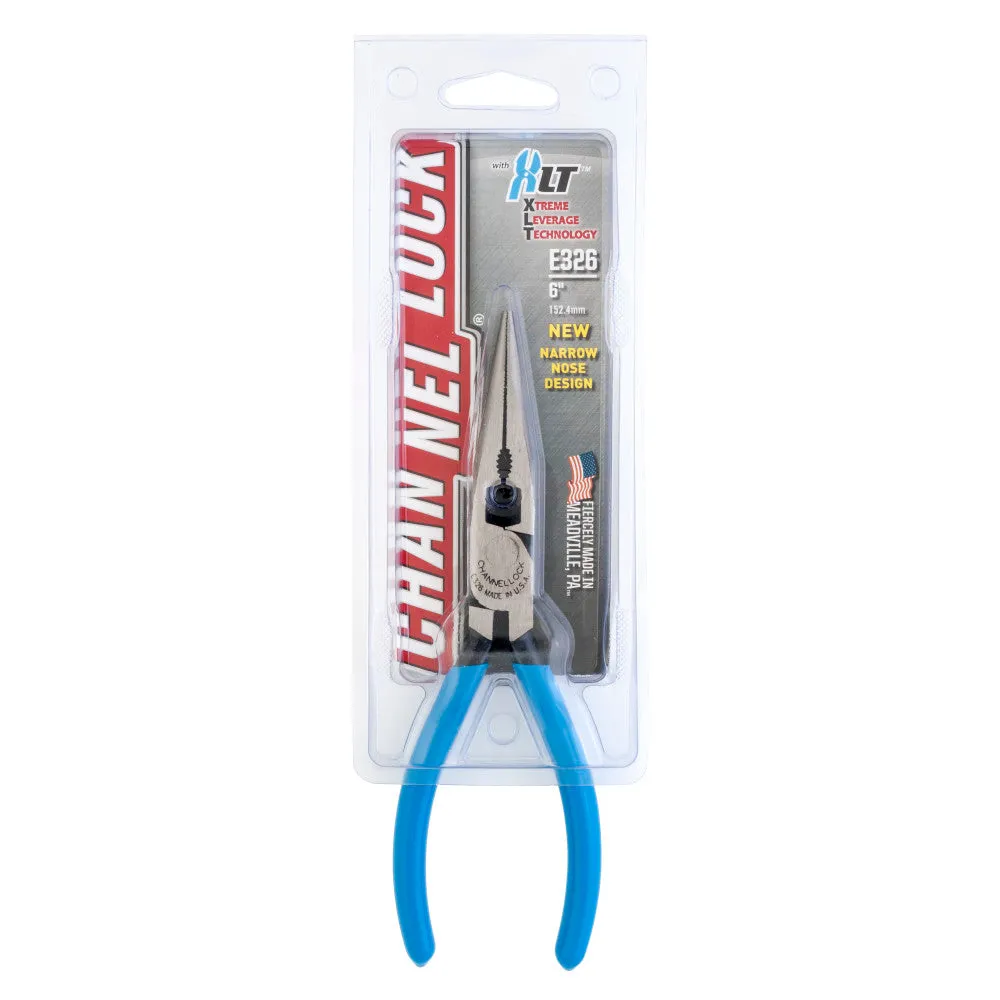 Channellock 326 6" Long Nose Plier, XLT, Side Cutter