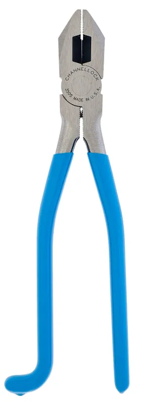 CHANNELLOCK 350S Iron Workers Plier, 8-3/4 in OAL, Blue Handle, Ergonomic Handle, 1.06 in W Jaw, 1.28 in L Jaw :CD: QUANTITY: 1