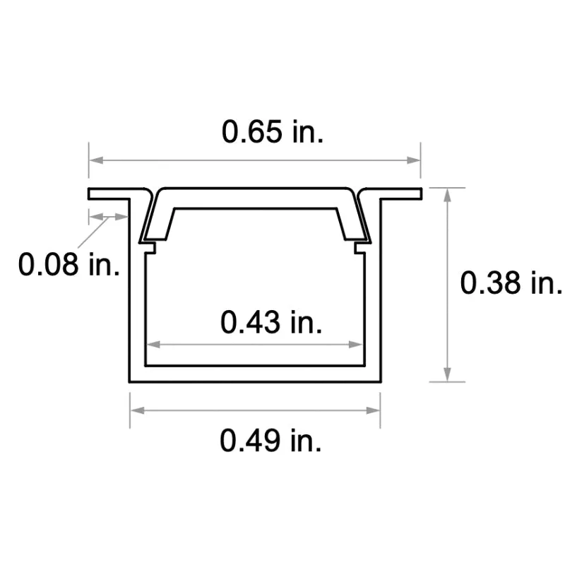 CHROMAPATH 48" Bundle Channel, Slim Recessed