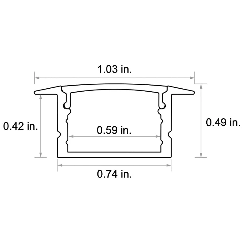 CHROMAPATH 96" Bundle Channel, Recessed