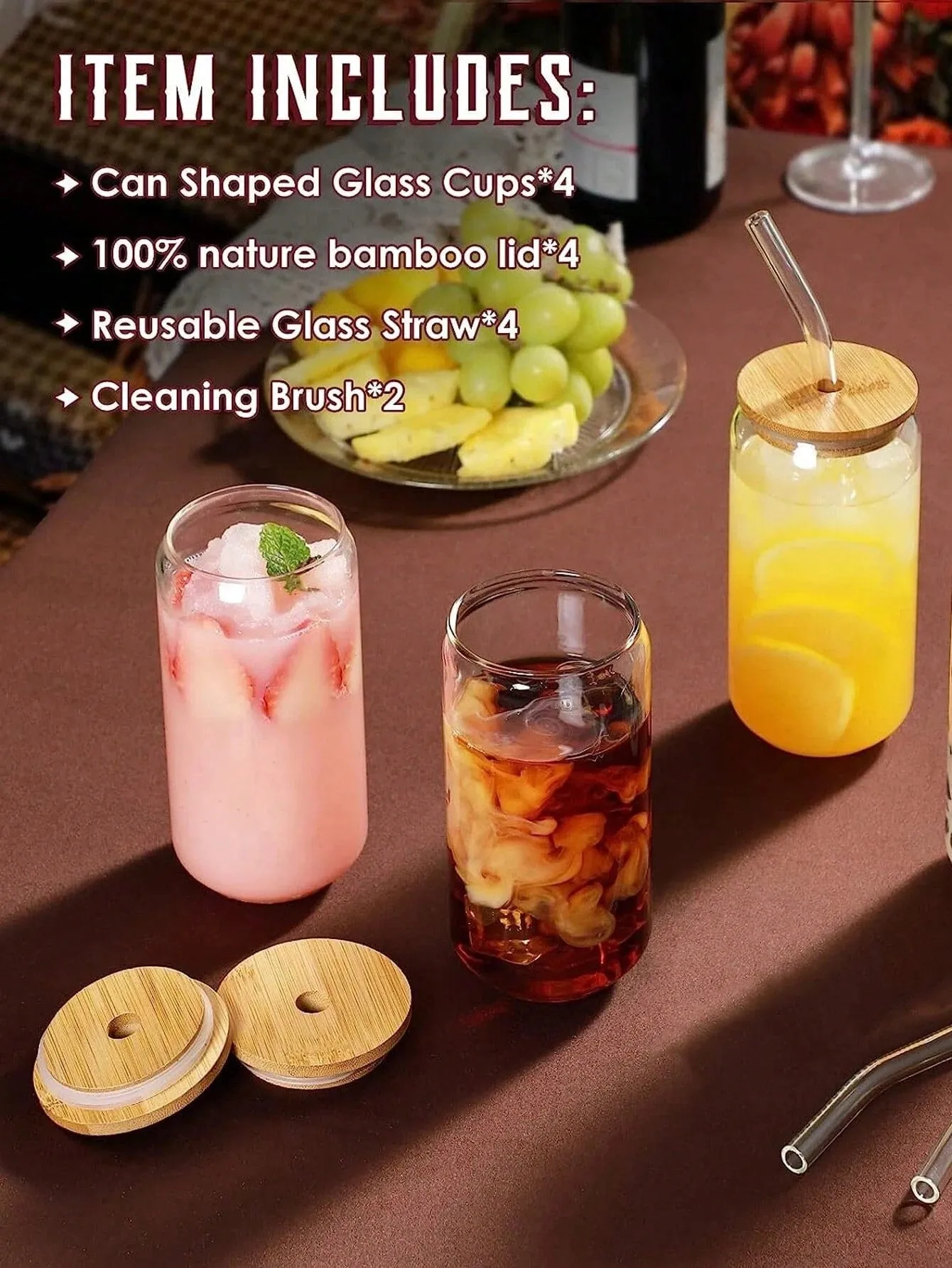 Clear  Beer Glasses, Without Straw,Iced Coffee Glasses, Cute Tumbler Cup