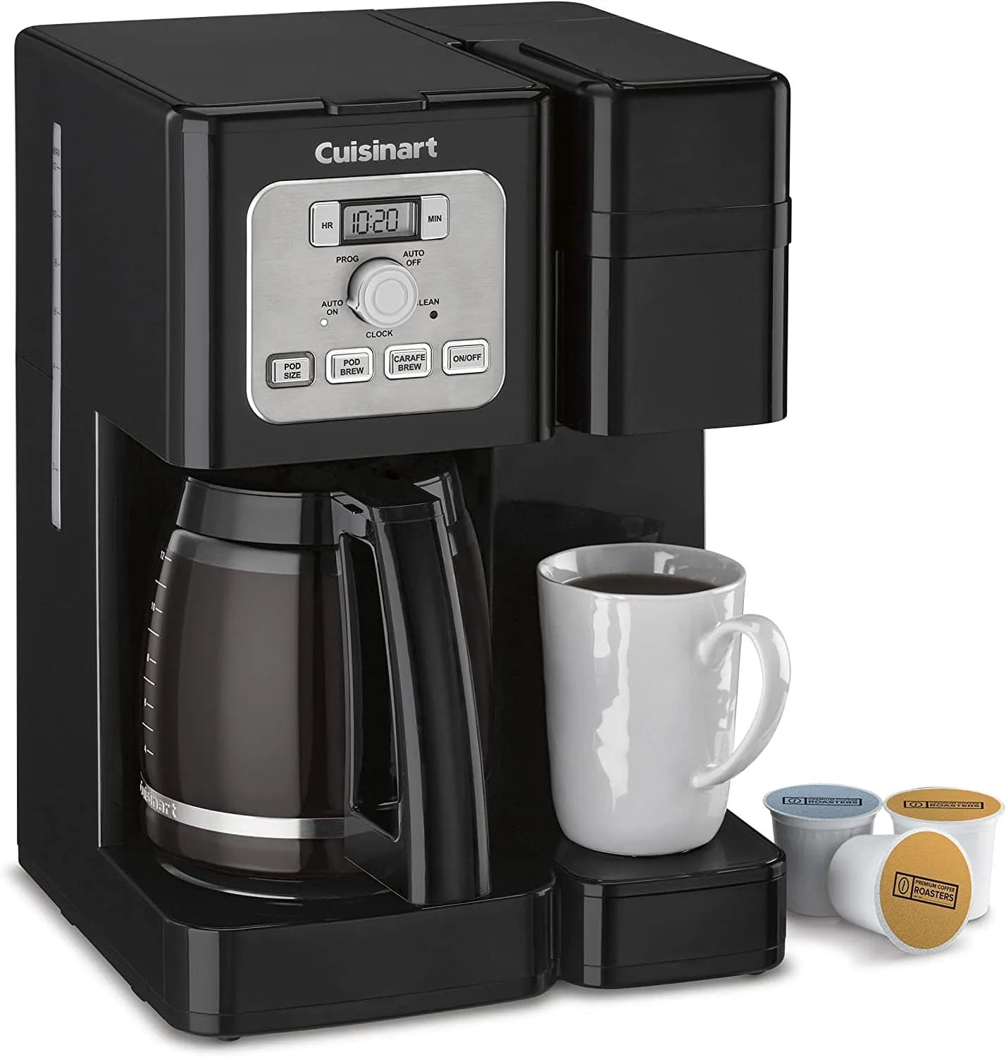 Cuisinart 12-Cup Coffee Center Brew Basics  Coffeemaker, 2-in-1 Pods   Drip, Black - Certified Refurbished