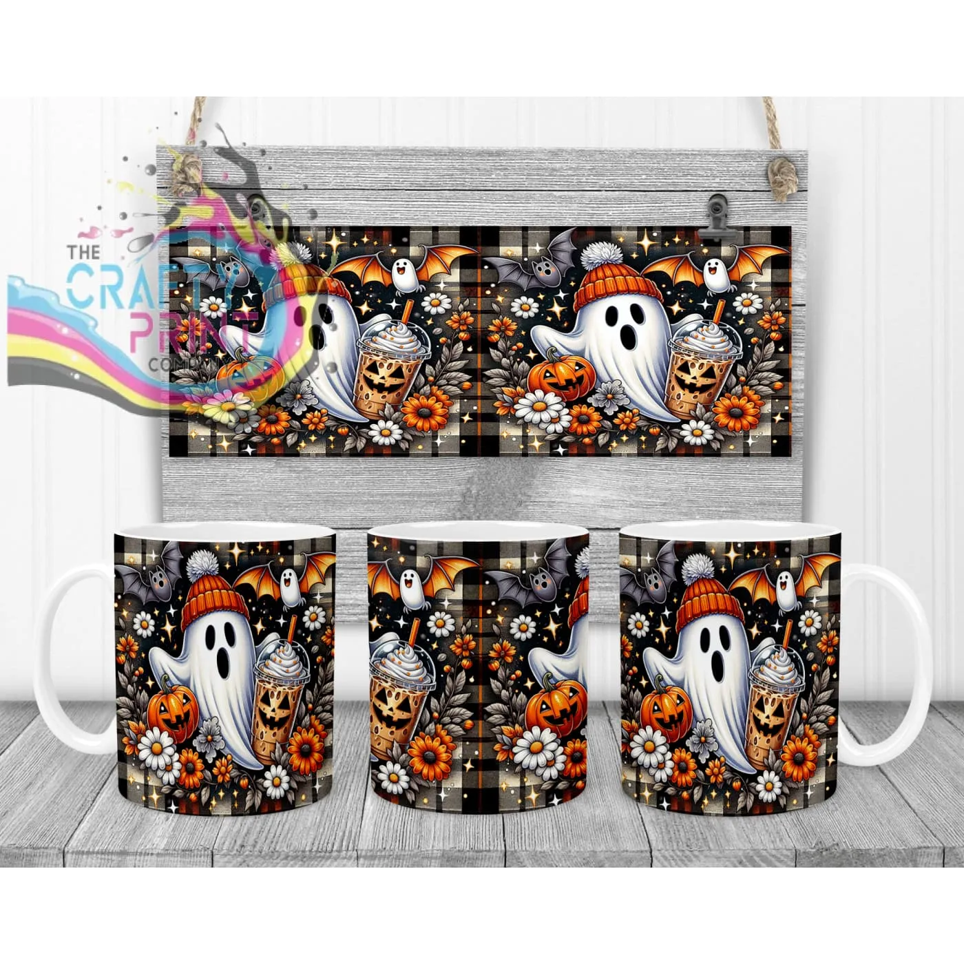 Cute Ghost Pumpkin Mug