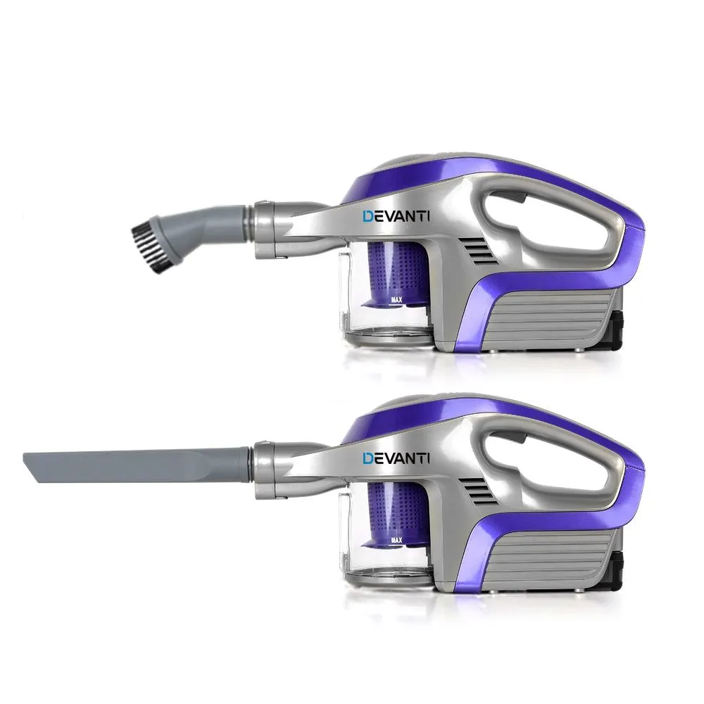 Devanti Cordless Stick Vacuum Cleaner - Purple & Grey