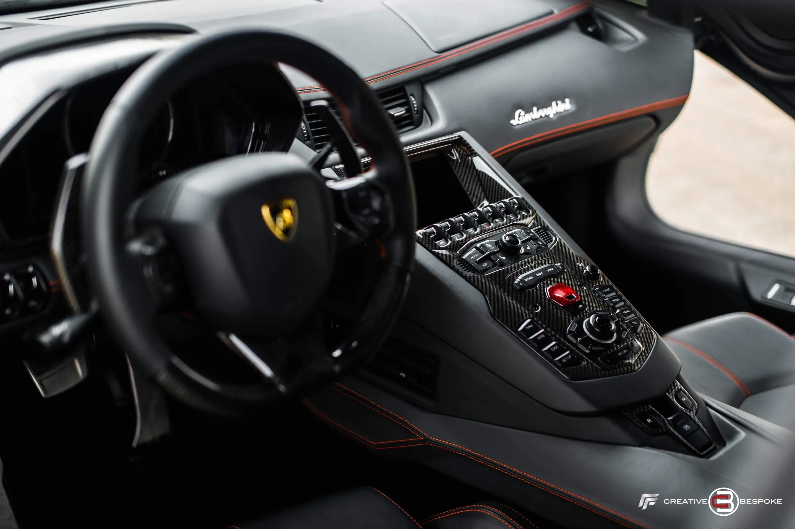 DMC Lamborghini Aventador Edizione-GT Carbon Fiber Interior Panels & Steering Wheel