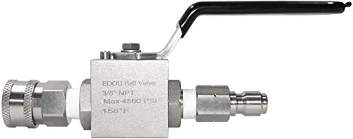 EDOU 4,500 PSI High Pressure Washer Ball Valve Kit 3/8" Male Plug X 3/8" Female Quick