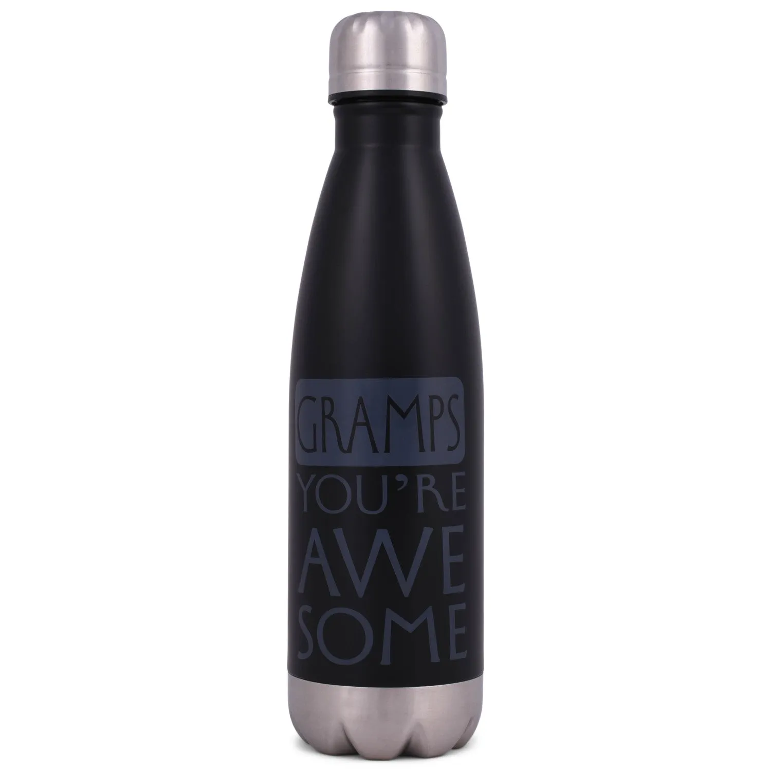 Elanze Designs Gramps You're Awesome Black 17 ounce Stainless Steel Sports Water Bottle