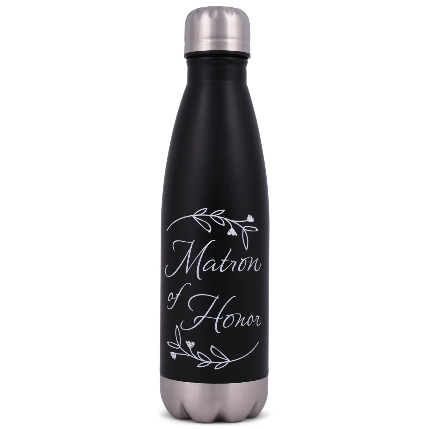 Elanze Designs Matron of Honor Red 17 ounce Stainless Steel Sports Water Bottle