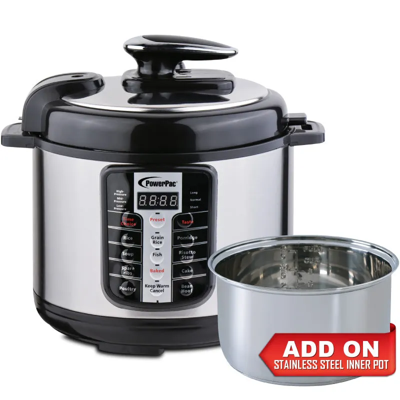 Electric Pressure Cooker With Stainless Steel Pot 5.0L (PPC511 SSPOT)