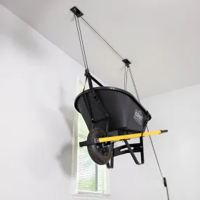 Essential Wheelbarrow Garage Ceiling Storage Hoist | Holds up to 150 lbs