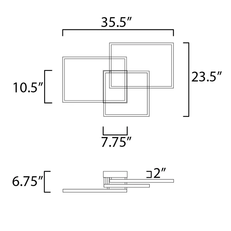 ET2 E21513 Traverse 1-lt LED Flush Mount - Black