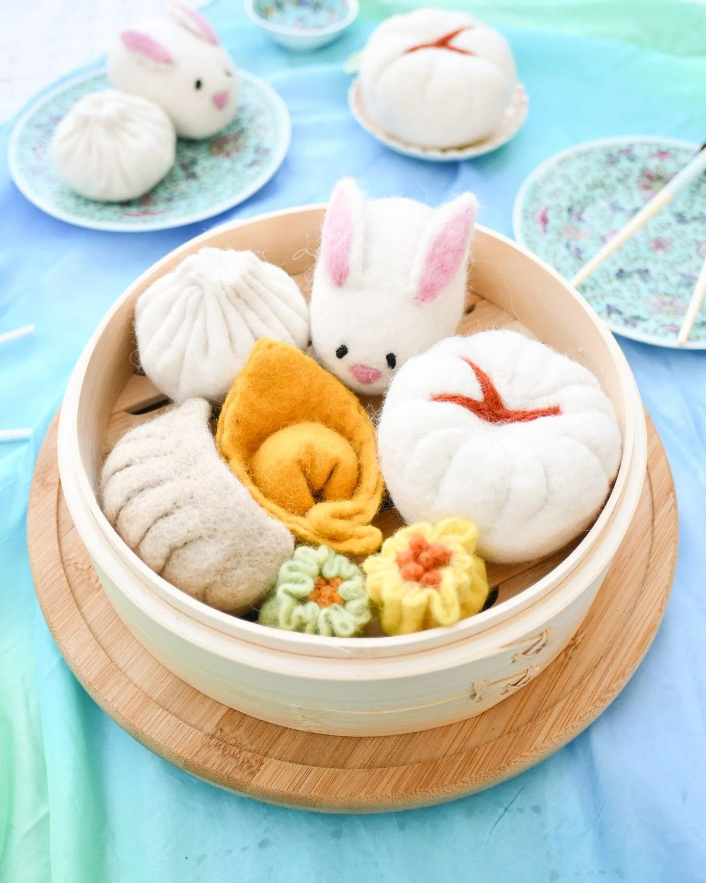 Felt Dim Sum Yum Cha Play Food Set