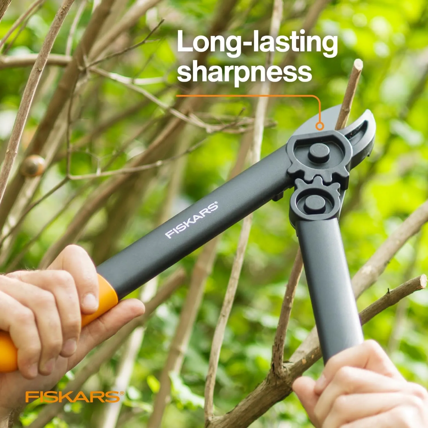 Fiskars 15" PowerGear Super Pruner/Garden Lopper - Sharp Precision-Ground Steel Blade Tree Trimmer - Cuts up to 1.5" Diameter