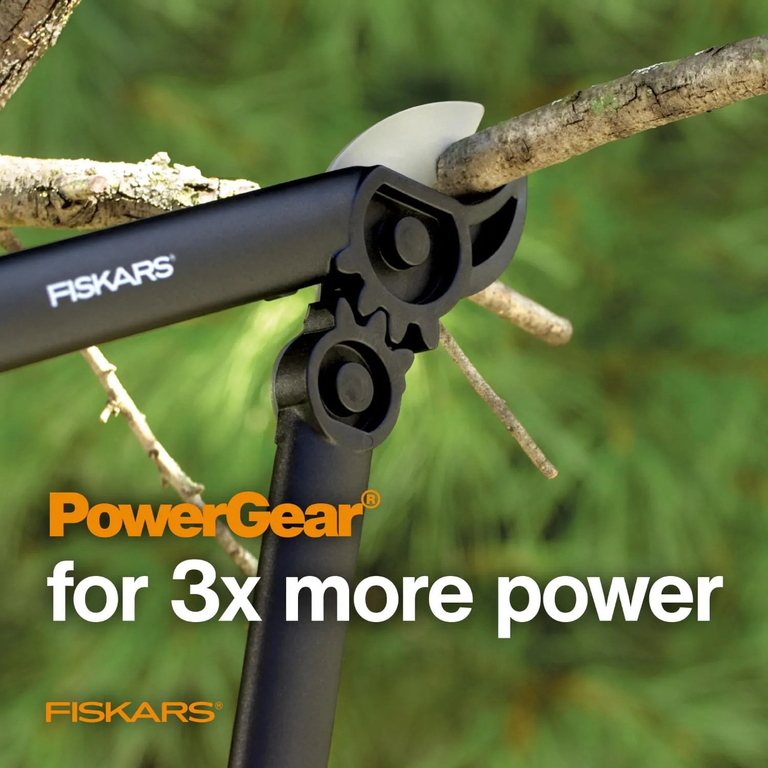 Fiskars 15" PowerGear Super Pruner/Garden Lopper - Sharp Precision-Ground Steel Blade Tree Trimmer - Cuts up to 1.5" Diameter