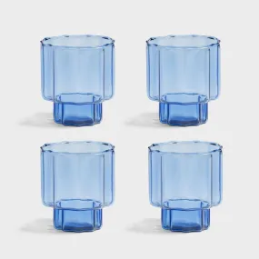 Glass bloom Blue - Set of 4