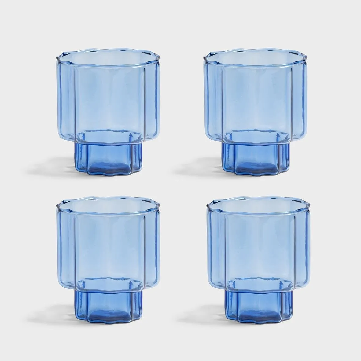 Glass bloom Blue - Set of 4