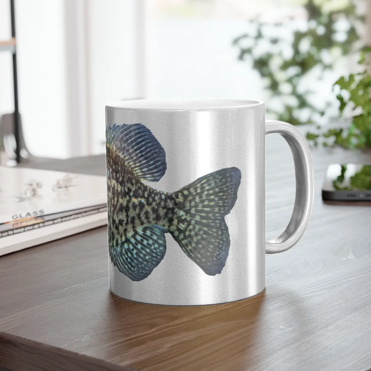 Golden Fish Metallic Mug (Silver / Gold)