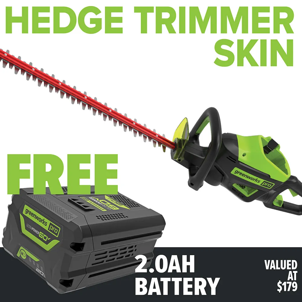 Greenworks 60v Battery Hedge Trimmer (Skin Only)