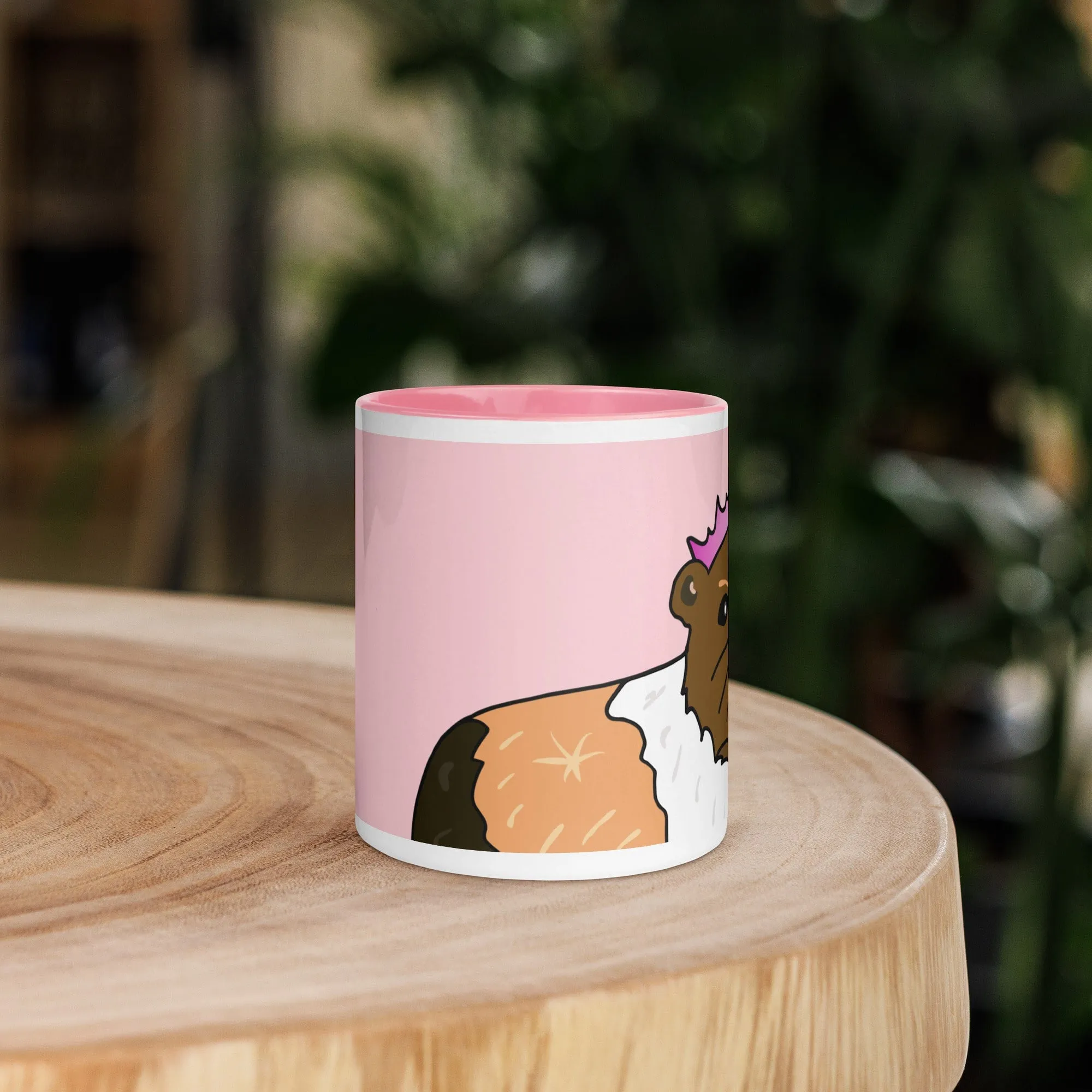 Guinea Pig with Crown Pink Mug