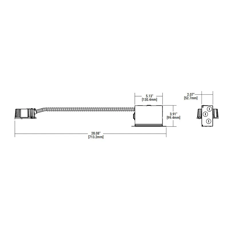 Halo Commercial HCDJBLS510CSD Junction Box LED Fixture Kit, 500/750/1000 Lumen & 5CCT Selectable