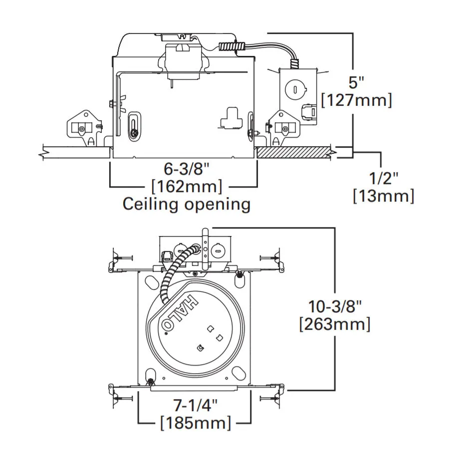 Halo E27ICAT 6" IC Air-Tite Shallow New Construction Housing